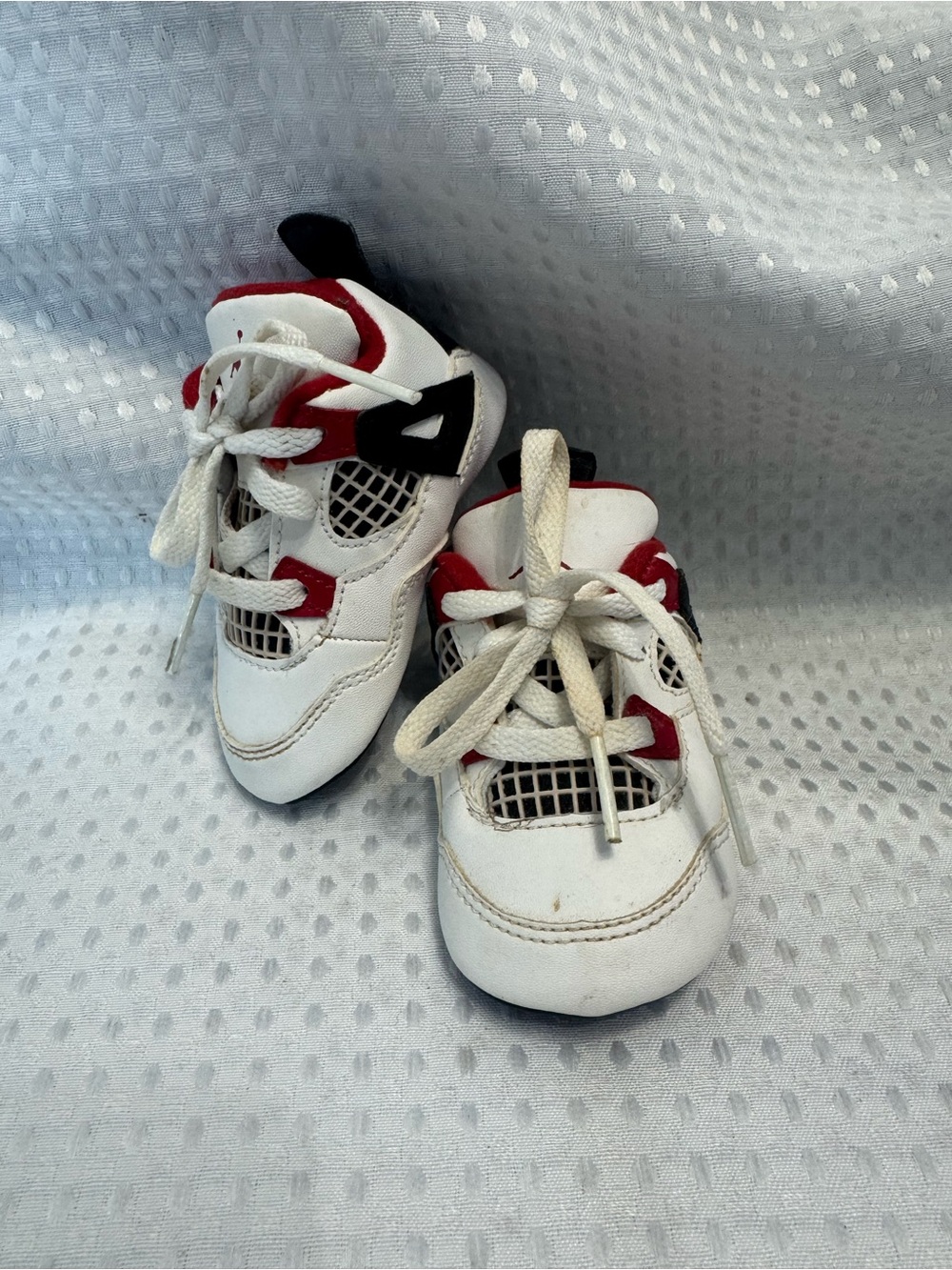 Jordan White, Red and Black Baby Walker Sneakers
